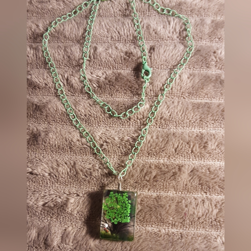 Handcrafted Dried Flowers Pressed Flowers Necklace,